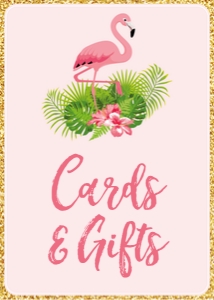 flamingo pink - sign 5x7 cards & gifts: flamingo pink - sign