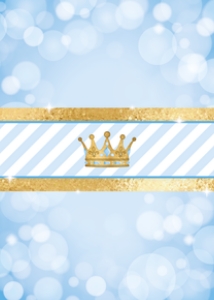 prince sky gold bokeh - invitation 5x7 back: prince sky gold bokeh - BD invitation 1