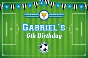 soccer blue - backdrop - 48x32in /120x80cm: soccer blue - backdrop