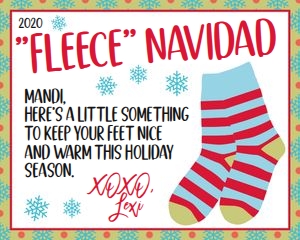 "Fleece" Navidad Tag: "Fleece" Navidad Christmas Tag