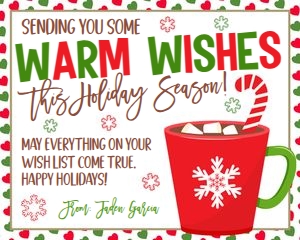 Sending Warm Wishes Tag: Sending Warm Wishes Tag