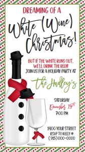 Dreaming of a White (Wine) Christmas Evite: Dreaming of a White (Wine) Christmas Evite