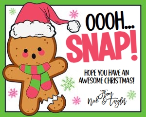 Oh Snap Gingerbread Man Tag: Oh Snap Gingerbread Man Tag
