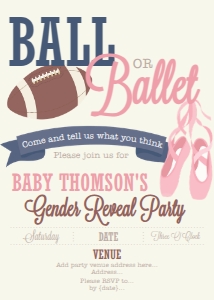 Ball or Ballet Party Invitation: Ball or Ballet Party Invitation