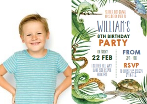 Reptile Party Photo Invitation: Reptile Party Photo Invitation