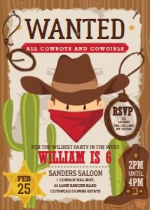 Cowboy Party Invitation: Cowboy Party Invitation
