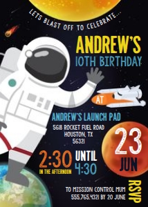 Astronaut Party Invitation: Astronaut Party Invitation