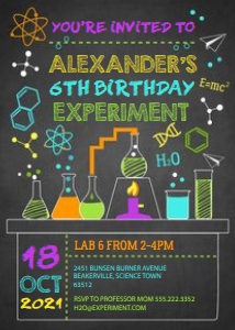 Science Lab Party Invitation: Science Lab Party Invitation