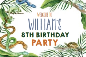 Reptile Party Poster: Reptile Party Poster