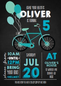 Vintage Boy Bicycle Invitation: Vintage Boy Bicycle Invitation