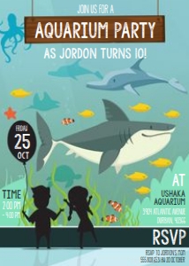 Aquarium Party Invitation: Aquarium Party Invitation
