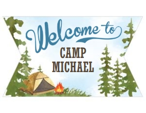 Camping Party Watercolor Camp Signs: Camping Party Watercolor Camp Signs
