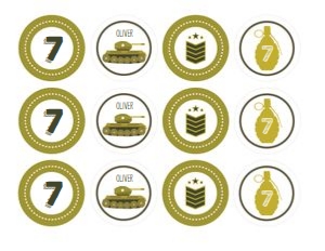 Tank Party Cupcake Toppers: Tank Party Cupcake Toppers
