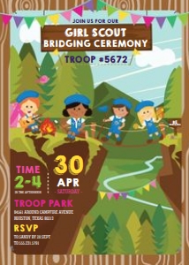 Girl Scout Daisy Bridging Ceremony Invitation: Girl Scout Daisy Bridging Ceremony Invitation