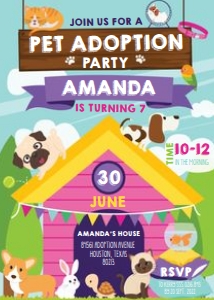 Pet Adoption Party Invitation: Pet Adoption Party Invitation