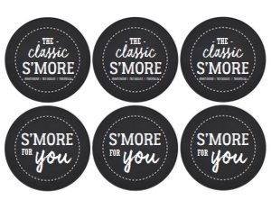 S'more Jar Labels: S'more Jar Labels