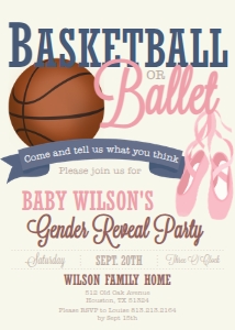 Basketball or Ballet Party Invitation: Basketball or Ballet Party Invitation
