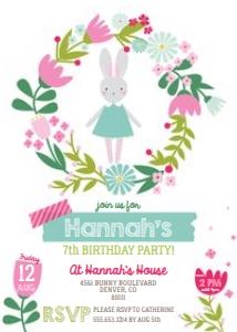 Bunny Birthday Party Invitation: Bunny Birthday Party Invitation