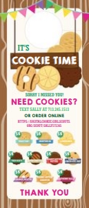 ABC CookieSeller Door Hanger Menu: ABC CookieSeller Door Hanger Menu