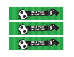 Soccer Water Bottle Labels: Soccer Water Bottle Labels
