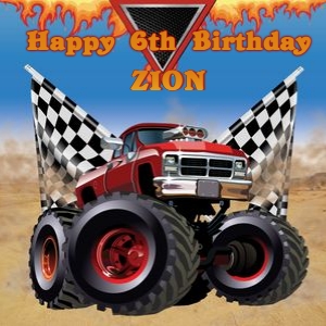 8x8 Monster Truck Backdrop design preview