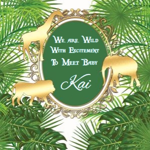 Safari/Jungle Custom Backdrop/banner, Any Design/Birthday/Baby Shower Backdrop design preview