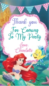 Little Mermaid Thank you tag: 8252793422003
