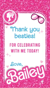 Barbie Thank you tag 02: 8252351217843