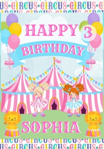 Circus Birthday Juice Pouch Labels 03 design preview