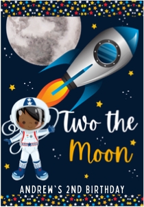 Two the Moon Space Juice Pouch Labels Design 01: Two the Moon Birthday Package 2