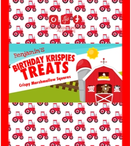 Barnyard Rice Treats Design: Barnyard Birthday Party Package 3