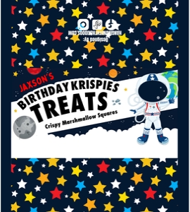 Space Birthday Rice Treats Design: Space Birthday Party Package 01