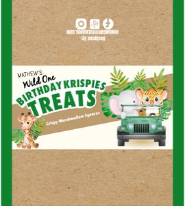 Safari Birthday Rice Treats Design: Safari Birthday Rice Treats Design
