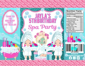 Spa Party Chip Bag Design 3 design preview