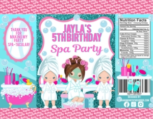 Spa Party Chip Bag Design 2: Spa Party Chip Bag Design 2