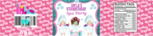 Spa Party water bottle label Design 2 design preview
