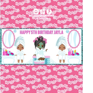 Spa Party Candy Bar Wrapper Design 1 design preview