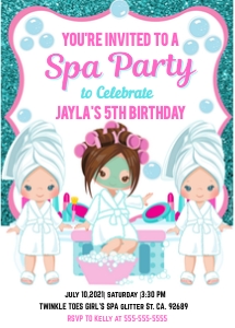 SPA PARTY INVITATION DESIGN 2 design preview