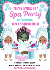 SPA PARTY INVITATION DESIGN 1 design preview