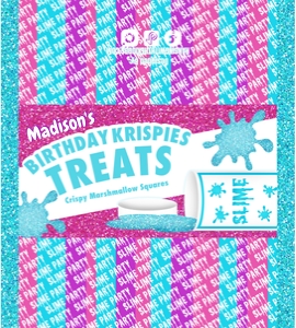 Slime Birthday Rice Krispie Treats Wrappers 1 design preview