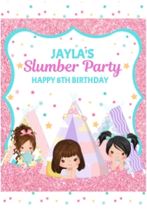 Slumber Party Juice Pouch Labels 2: Slumber Party Package 2