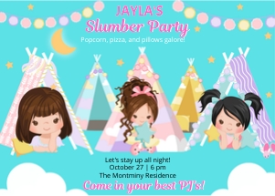 Slumber Party Invitations 2: Slumber Party Invitations 2