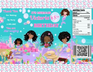 Mermaid Party Chip Bag 2: Mermaid Party Chip Bag Design 2