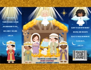 Christmas Nativity scene Chip Bag design preview