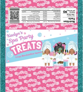 Spa Party Rice Krispy Wrapper 01: Spa Party Rice Krispy Wrapper 01