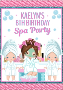 Spa Party Juice Pouch Label 02: Spa Party  Large Bundle 02