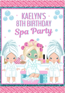 Spa Party Juice Pouch Label 03: Spa Party  Large Bundle 03