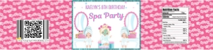Spa Party water bottle labels 03-2024: Spa Party  Large Bundle 03
