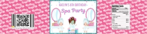Spa Party water bottle labels 02-2024: Spa Party  Large Bundle 02