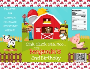 Barnyard Party-Chip Bag Label 03 design preview